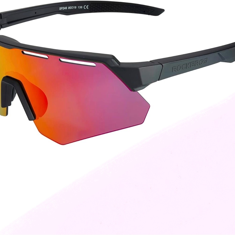 Black Polarized Sports Sunglasses